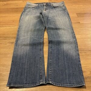7 For All Mankind Jeans Womens 29 Crop Bootcut Swarovski Crystal Embellished USA